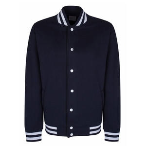 Chaqueta de béisbol personalizada de alta calidad para hombre Cuello redondo Varsity Fleece para invierno Precio Wind Break para actividades al aire libre - Product Image 5