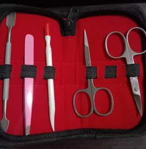 Wholesale High Quality <b>Manicure</b> Pedicure Tools <b>Kit</b> Multi Color Coated <b>Manicure</b> Tools <b>Kit</b> With Leather case - Product Image 6