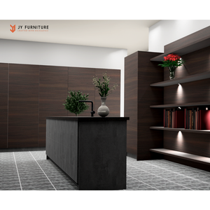 Juego de armarios de cocina de lujo para apartamento, muebles modulares de melamina/laminada de madera contrachapada, diseño gratuito - Product Image 6