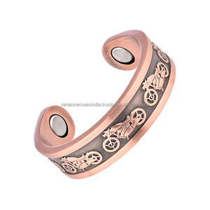 Motos en relief Top des ventes Anneau de manchette réglable en cuivre pur pour le soulagement de la douleur au prix du marché - Product Image 4