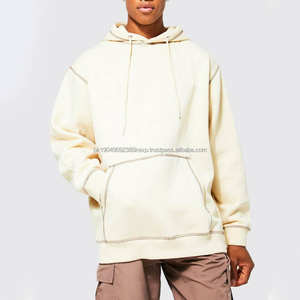 Sweat à capuche unisexe surdimensionné pour homme en coton épais de haute qualité avec logo personnalisé brodé - Product Image 5