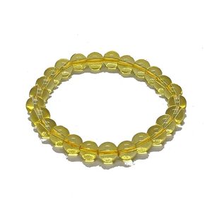 Bracelet en cristal de style Feng Shui fait main avec perles rondes en obsidienne jaune bijoux de mode pour hommes femmes cadeau énergétique - Product Image 3