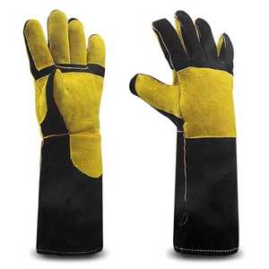 El mejor logotipo personalizado impreso ropa de trabajo guantes de soldadura hechos nuevos guantes de cuero de soldadura reflectantes de venta en línea - Product Image 1