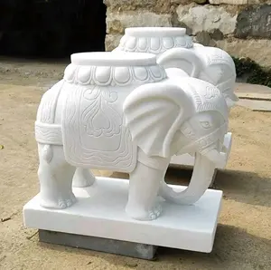 Factory Supply Large Marble Statue Outdoor Art Carving Stone Carvings And Sculptures Animal For Landscape