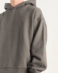 Sweat à capuche décontracté de haute qualité pour homme lettre essentielle logo double ligne pull style poitrine hommes sweats à capuche amples - Product Image 5