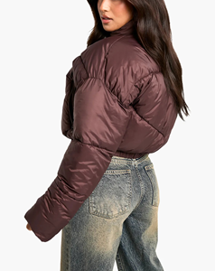 Vente en gros de streetwear veste bouffante pour femmes, tenue décontractée pour l'hiver coupe ample, mince, chaude, respirante, coupe-vent, logo imprimé personnalisé - Product Image 4