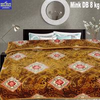 Couverture en vison tissée douce imprimée pour lit double, 8 kg, 2 pièces, chaude, confortable, luxueuse, pour l'hiver, usage domestique et hôtelier, durable