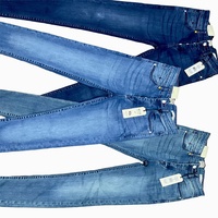 Jeans de Mezclilla Lavados con Efecto Desgastado, Corte Regular, con Detalle de Botones, Elásticos, Unisex, Tallas Grandes, para Todas las Temporadas, Casuales