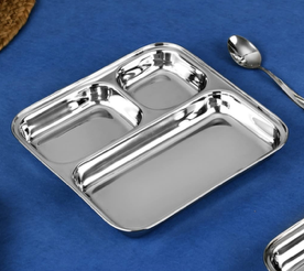 Plateau de repas divisé en acier inoxydable 2025 best-seller léger, antirouille et idéal pour l'organisation quotidienne des repas - Product Image 5