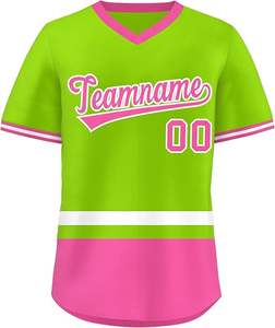 Lo último en camisetas de béisbol y softbol de diseño personalizado, bajo MOQ, camisetas de moda en blanco baratas OEM, impresión digital por sublimación transpirable - Product Image 4