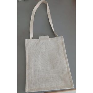 Sac fourre-tout en coton 250 GSM avec fermeture éclair, taille moyenne (14''x16''), durable, recyclable, personnalisable par transfert thermique pour la publicité - Product Image 4