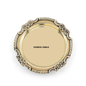 Plato de chocolate redondo de metal, plato de chocolate hecho a mano de buena calidad, última colección, bandeja de chocolate de lujo - Product Image 6