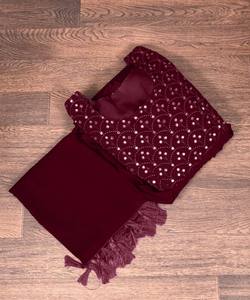 Vestido Anarkali de seda georgette con lentejuelas y dupatta, para fiesta, precio al por mayor, prenda étnica. - Product Image 3