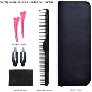 Kit de tijeras de corte de pelo de acero inoxidable, juego de tijeras de corte de pelo con tijeras de recorte, tijera de adelgazamiento - Product Image 3