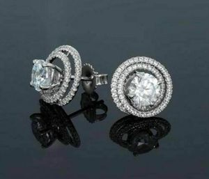 Pendientes de Diamante Cultivado en Laboratorio con Corte Ovalado de Moda, con Plata de Ley 925, Certificado IGI, para Graduación, Diamante Americano - Product Image 2