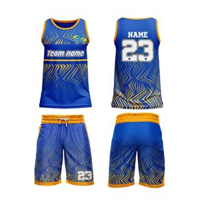 Latest Design Adult Size Team Wear <b>Men</b> Basketball Uniform OEM Services Custom Sublimation Printing Basketball Uniforms - Product Image 6