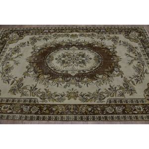 Alfombra turca Vintage Beige marrón clásica 5,9X9,6 pies patrón de retales de tejido plano para decoraciones de sala de estar - Product Image 4