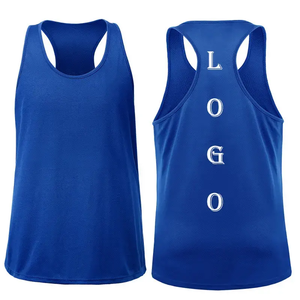 Personnalisable grande taille hommes débardeur séchage rapide coton vêtements de sport respirant tricoté tissage imprimé écologique Hip Hop Fitness - Product Image 1