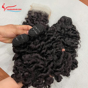 Burmese <b>Curly</b> Hair <b>Bundles</b> Vietnamese Human Weft Hair Extension Raw Virgin Burmese <b>Curly</b> Hair Wholesale - Product Image 5