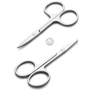 Petits ciseaux de toilettage pour poils du visage hommes femmes moustache nez cheveux oreille cils Kit de coupe arrondi pointe de sécurité manuel - Product Image 1