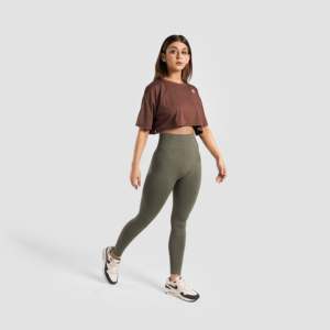 Leggings tricotés sans couture Power Flex couleur verte - Product Image 4