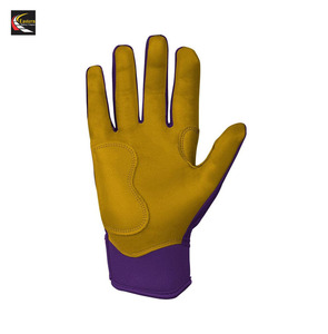 Gants de frappe de baseball professionnels en cuir antidérapant, logo et design personnalisés, qualité Bruce Bolt, fabrication haut de gamme, cuir fendu - Product Image 4