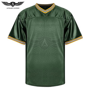 Blank American Football Jerseys For Men, Mesh Polyester Plain Material Pullover Sports Clothing Football Shirts - Product Image 1