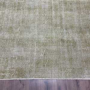 Tapis turc vintage 6,4x9,5 pi (196x291 cm), tapis oriental en laine verte - Product Image 2