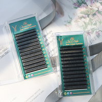 Logo personnalisé Volume Lash Extension Handmade 3D CD Curl Y Shaped Premade Fan Eyelashes Fibre Synthétique Your Brand