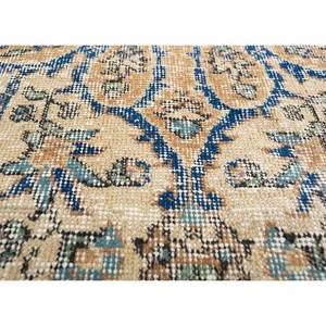 Alfombra de Lana Azul Vintage Anudada a Mano, Modelo Pae-5046, Grande, Rectangular 9x12, con Patrón de Medallón, Hecha a Mano para Sala de Estar y Dormitorio - Product Image 3