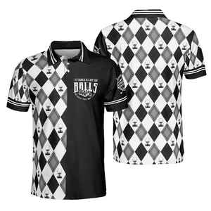 Polyester sublimation polo hommes tissu de contrôle de l'humidité doux confortable conception flexible adapté pour le golf ou les vêtements de travail - Product Image 1