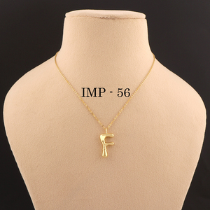 สร้อยคอรูปตัวอักษรตัวแรกจี้รูปลูกโป่งสามารถปรับขนาดได้โซ่รูปตัว F ตัวอักษร - Product Image 3