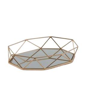 Affordable Price Metal <b>Rounded</b> <b>Mirror</b> Tray Decorative Accents Shiny Metal Tray for Home and Kitchen Christmas Tray - Product Image 5