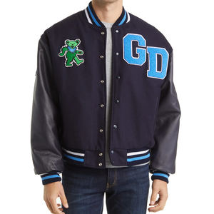 Cuerpo de ool y manga de cuero de vaca real, diseño personalizado, estilo universitario - Product Image 1