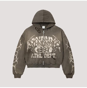 Personnalisé 100% Coton DTG Imprimé Graphique Poids Lourd Déshabillé Lavé Sweat À Capuche Coudre Vintage Streetwear Solide Surdimensionné - Product Image 6