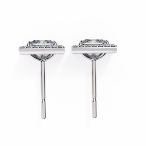 Boucles d'oreilles en or 18 carats avec diamants de laboratoire pour femmes, design unique, fiançailles, mariage, bijoux fins, certifiés IGI, luxe, premium, élégants - Product Image 2