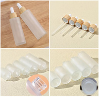Flacons compte-gouttes en verre dépoli vides - Flacons de sérum rechargeables avec pipette pour emballage cosmétique