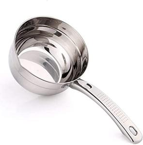 Poêle Wok en acier inoxydable robuste à cuisson rapide avec poignée Poêle à frire conviviale pour cuisinière à induction - Product Image 5