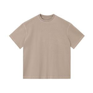 Venta al por mayor 260 gramos peso pesado manga corta caída hombro camisetas de alta calidad personalizado bordado Pantalla de gran tamaño camisetas - Product Image 2