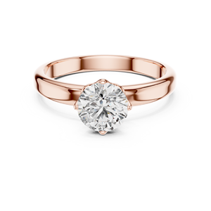 Anillo de diamantes cultivados en laboratorio de 1 quilate al por mayor | Oro de 18 quilates | Diseño de 4 puntas | Anillo de boda de joyería personalizable - Product Image 4