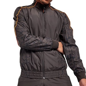 ชุดวอร์มกีฬาผู้ชายแบบใหม่ แห้งเร็ว ระบายอากาศดี ทรงสลิม ซิปเต็มตัว ผ้าไนลอนเรียบ สไตล์ลำลอง - Product Image 2