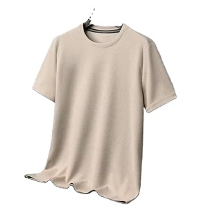 T-shirt à manches courtes en tissu gaufré Ecotarty, nouveau modèle d'été, col rond, pour homme, logo personnalisable - Product Image 1