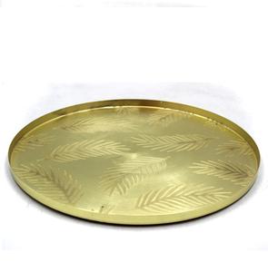 Placa redonda de hierro de diseño elegante para servir, uso Chapado en latón para el hogar y la cena del Hotel, platos para servir personalizados - Product Image 4