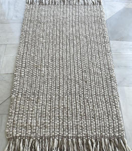 Ensembles de tapis de maison modernes faits à la main à prix d'usine 100% grand carré de laine naturelle non teint tressé avec une nouvelle technique de tissage à plat - Product Image 1