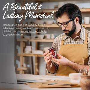 Recuerdo de urnas de Ángel Rojo-Urnas pequeñas para cenizas humanas Juego de 4-Urnas rojas con alas de Ángel con caja y bolsas-Honra a tu ser querido - Product Image 5