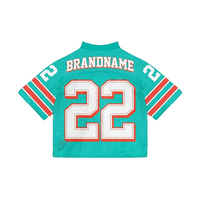 Maillots de football américain personnalisés en polyester, coupe ample, style streetwear, logo brodé, manches courtes, respirant, col en V, unisexe, grandes tailles