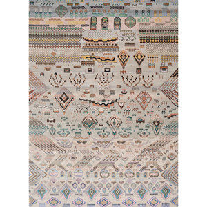 Alfombras Anudadas a Mano de Lana y Seda de Bambú con Patrón Geométrico Manchaha, Rosa y Morado para Uso Doméstico-Les-1995 - Product Image 1