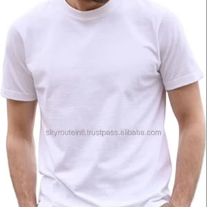 Camiseta informal de algodón 100% con patrón sólido Stock a granel 180 gramos de peso de tela Camiseta hecha a medida - Product Image 1