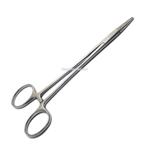 Portaagujas quirúrgico preciso Manual Premium, juego de instrumentos de gestión de agujas de madera Crile de acero inoxidable para odontología médica - Product Image 1