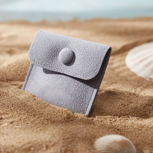 คุณภาพสูงที่กำหนดโลโก้เองผ้ากำมะหยี่ไมโครไฟเบอร์กระเป๋าหนัง PU วิธีการจัดเก็บทรงสี่เหลี่ยมสำหรับต่างหูเครื่องประดับอื่นๆกล่องเครื่องประดับ - Product Image 5